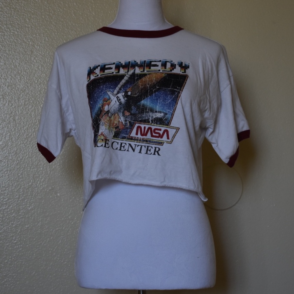 Forever 21 Small NASA Crop T Shirt